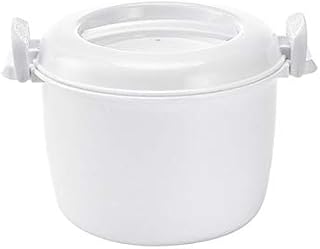 Olla Arrocera para Microondas Recipiente Pequeño Multifunción para Almuerzo Olla para Microondas Utensilios de Cocina para Horno Microondas 17,5X21X14 Cm