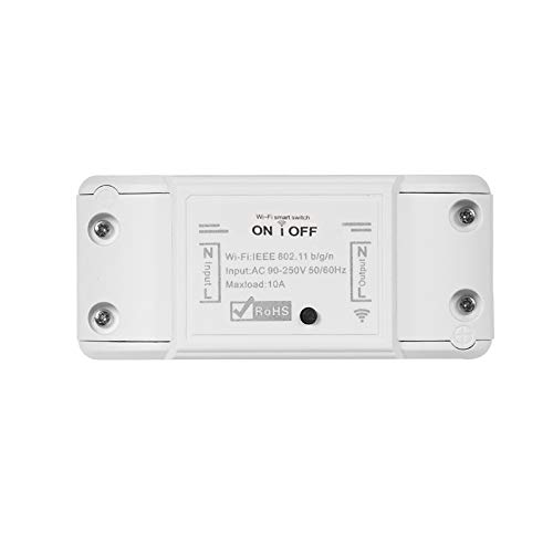 Festnight WiFi Smart Switch Compatible con Amazon Alexa y para Google Home Timer Interruptor Remoto inalámbrico de 10A / 2200W para Dispositivos eléctricos Universal Smart Home Automation Module