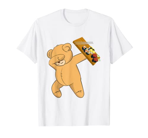 Dabbing Teddy Bear Sushi Tshirt Arrocera Animal Regalo Camiseta