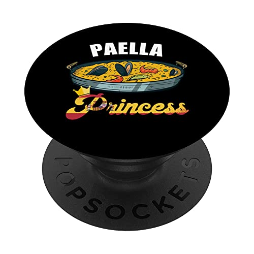 Paella Princess - Arrocera española para mariscos y mariscos PopSockets PopGrip Intercambiable