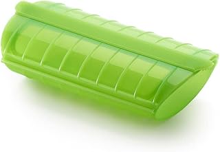 Lékué - Estuche de vapor, 1-2 personas (650 ml), silicona platino color verde