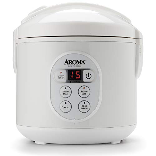 Aroma Housewares – 8-cup (cooked) (4-cup cruda) Digital Arrocera y vaporera de alimentos (arc-914d) by aroma Housewares