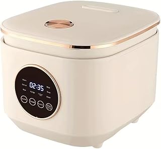 Arrocera Eléctrica Multifunción 5L, 900W, Inteligente con Revestimiento Antiadherente, Cocción Automática, Ideal para 1-6 Personas, Color Beige, Don Feliz