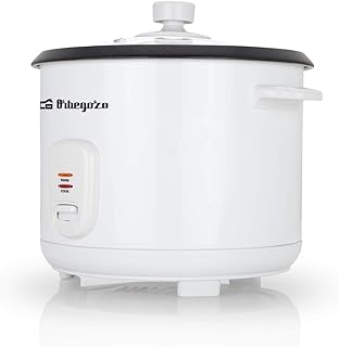 Orbegozo CO 3031 - Arrocera y vaporera, 1,8 litros de capacidad, olla de aluminio antiadherente, protección contra ebullición en seco, tapa de cristal templado, 700 W de potencia