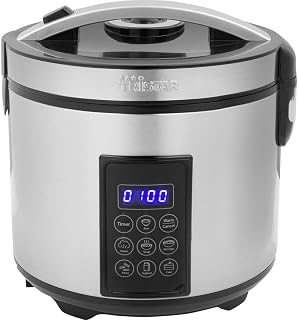 Tristar Arrocera Y Vaporera XL (2,2 L), Función Mantener Caliente 24 H, 7 Programas, Panel Digital, Temporizador, Para 8–10 Personas, Libre De BPA, Incl. Accesorios, Plata, RK-6138
