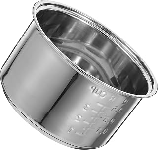 GALPADA Arrocera de acero inoxidable, olla interior, 1,6 l, pieza de repuesto para arrocera eléctrica, resistente al desgaste, distribución uniforme del calor, multifuncional, para cocer al vapor y