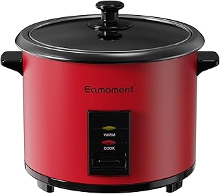 Arrocera 1,8L con Vaporera y Antiadherente, Rojo, 700W | 1,8L Arrocera antiadherente, vaporera, mant. caliente, tapa vidrio, 1-10 p., cubeta extraíble, incl. taza medidora y espátula