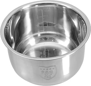 Olla interior Ninja Foodie Revestimiento for olla arrocera Plata Universal Acero inoxidable Utensilios de cocina de acero inoxidable Reemplazo de olla for olla arrocera / 29 (Color : Silver, Size :