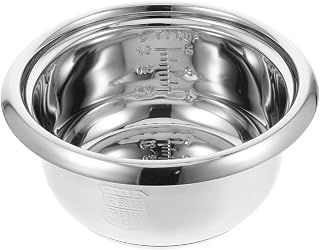 Revestimiento Interior de Repuesto para Olla Arrocera de Acero Inoxidable | Plata, Compatible Olla Arrocera Eléctrica, 1 Pieza, para Cocinar Arroz y Vaporizar Verduras