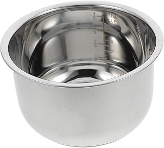 IMIKEYA Olla Plata Acero para 2l de Inoxidable Interior Arrocera | Repuesto para Cambio del Recipiente Antiguo, Apta para Pastel y Sopa, Acabado Antiadherente