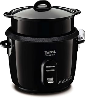 TEFAL Cuiseur a riz, Cuve 5 L antiadhésive, Capacité 1,5 kg de riz, Maintien au chaud, Panier vapeur, Classic 2 RK103811